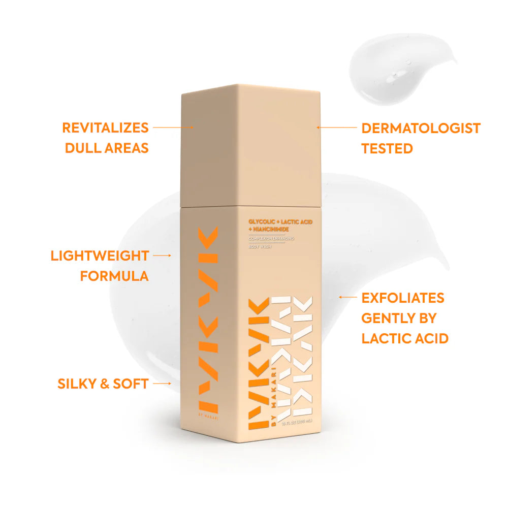 GLYCOLIC + LACTIC ACID + NIANCINIMIDE  BODY WASH