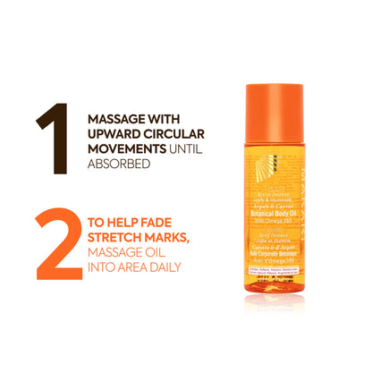 Extreme Carrot Botanical Body Oil Skin Texture Stretch Marks